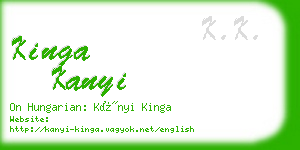kinga kanyi business card